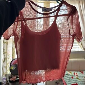 Wild Fable Sheer Rose Camisole